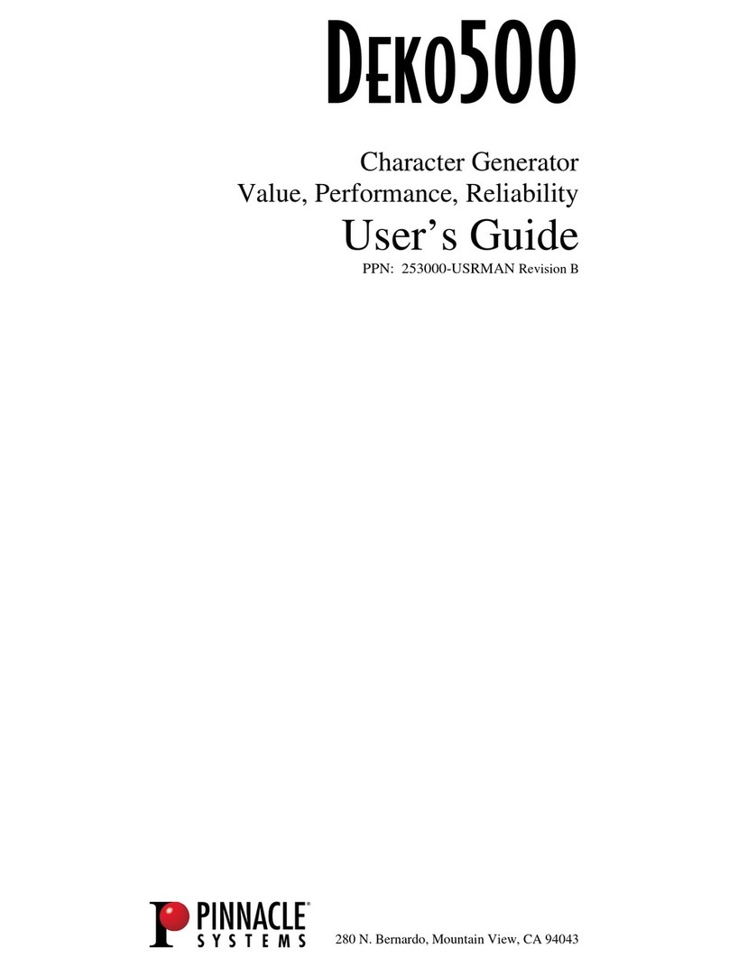 Pinnacle DEKO500 User manual