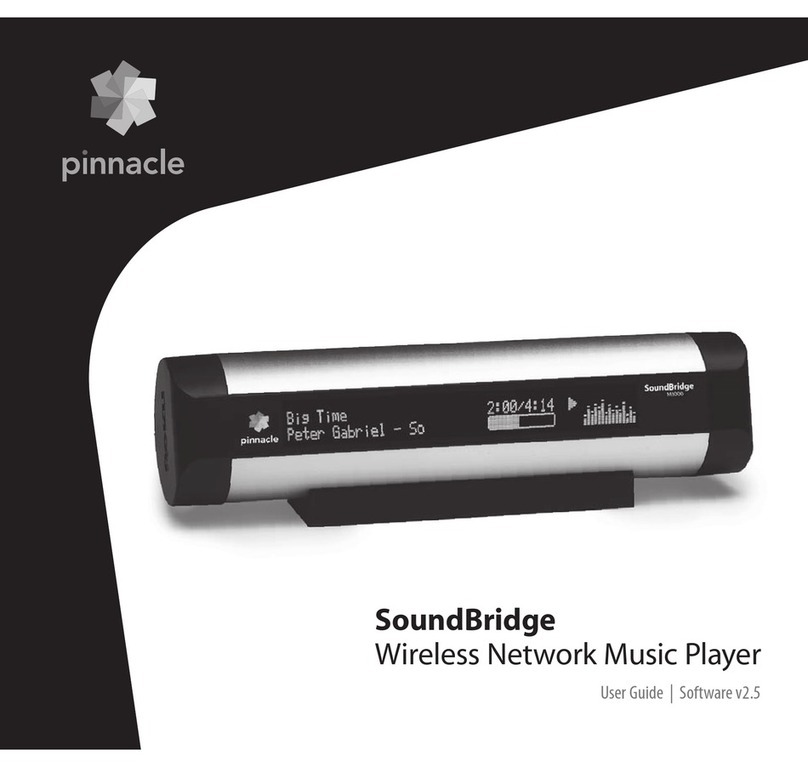 Pinnacle SoundBridge Wireless Network Music Player user guide