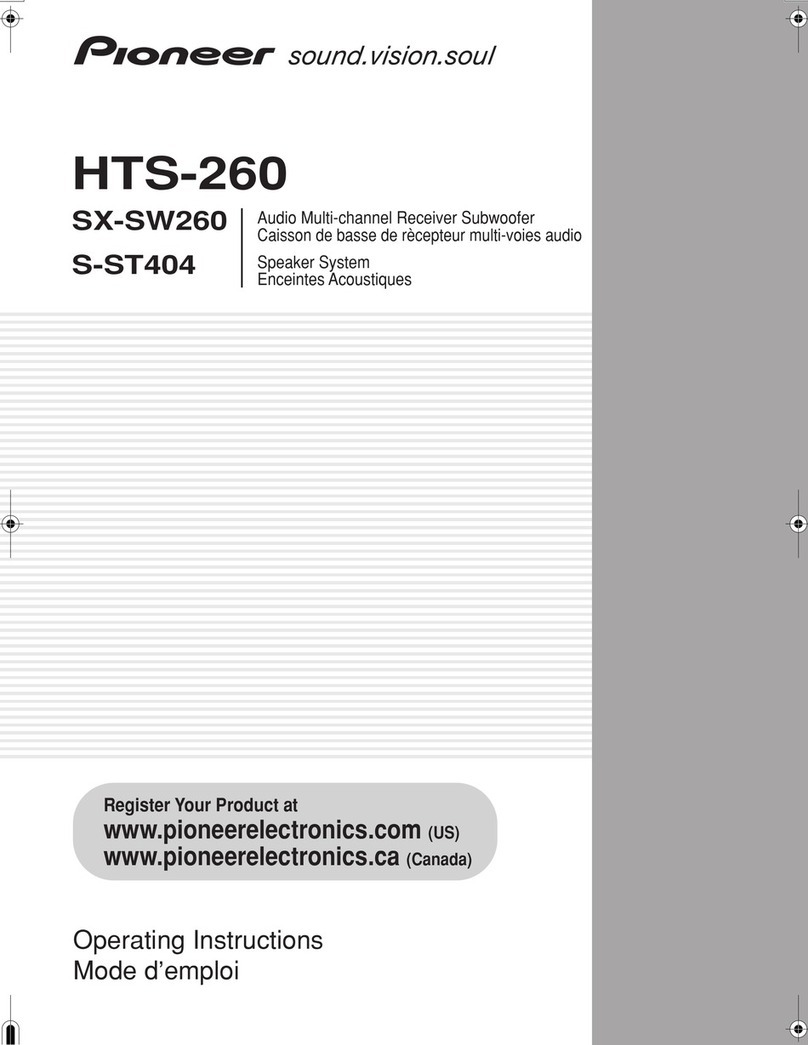 Pioneer SX-SW260 operating instructions