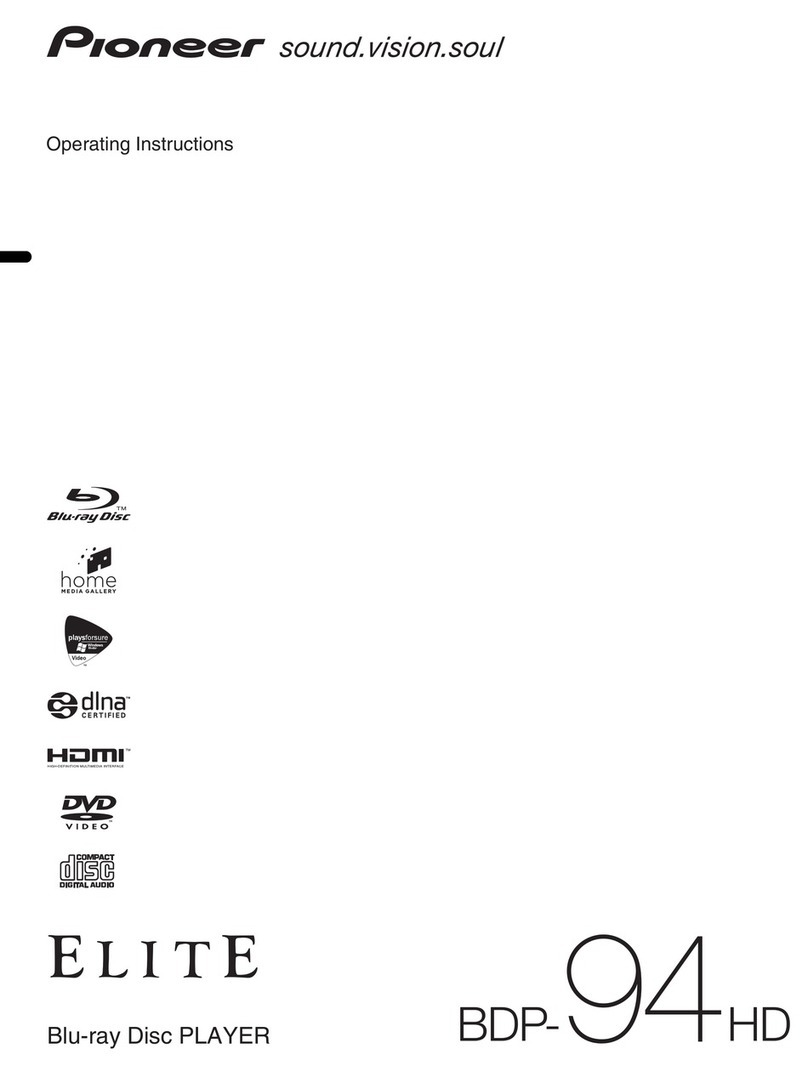 Pioneer Elite BDP-94HD User manual