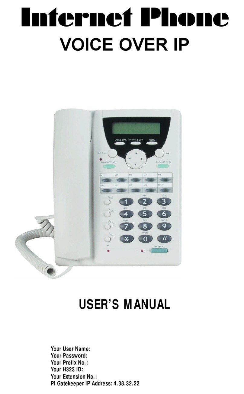 PI Manufacturing Internet Phone user manual