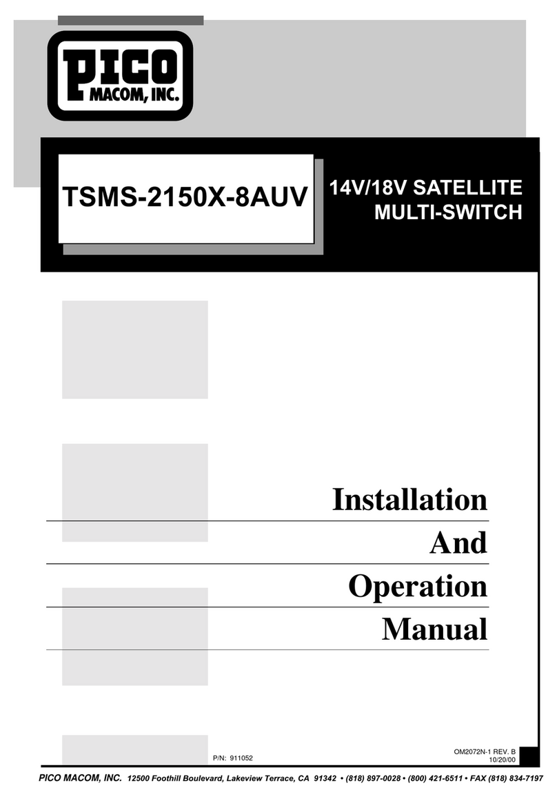 Pico Macom TSMS-2150X-8AUV Installation and operation manual