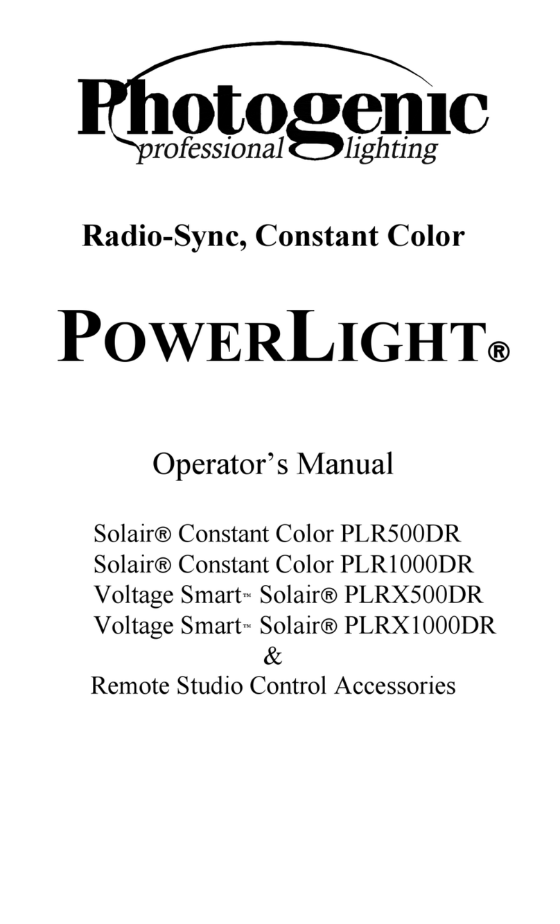 Photogenic Professional Lighting PLR1000DR User manual