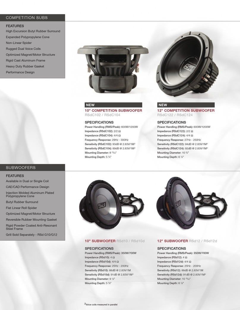 Phoenix Gold RSD10D Specifications Phoenix Gold RSD10D Specifications