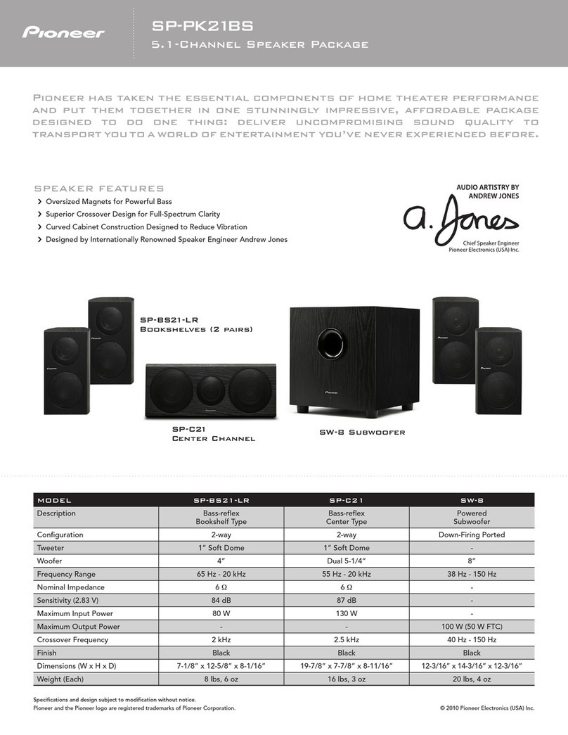 Pioneer SP-BS21-LR User manual