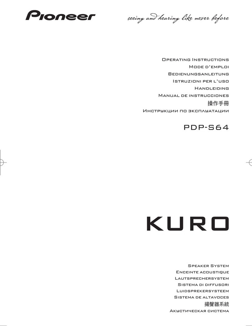 Pioneer KURO PDP-S64 User manual