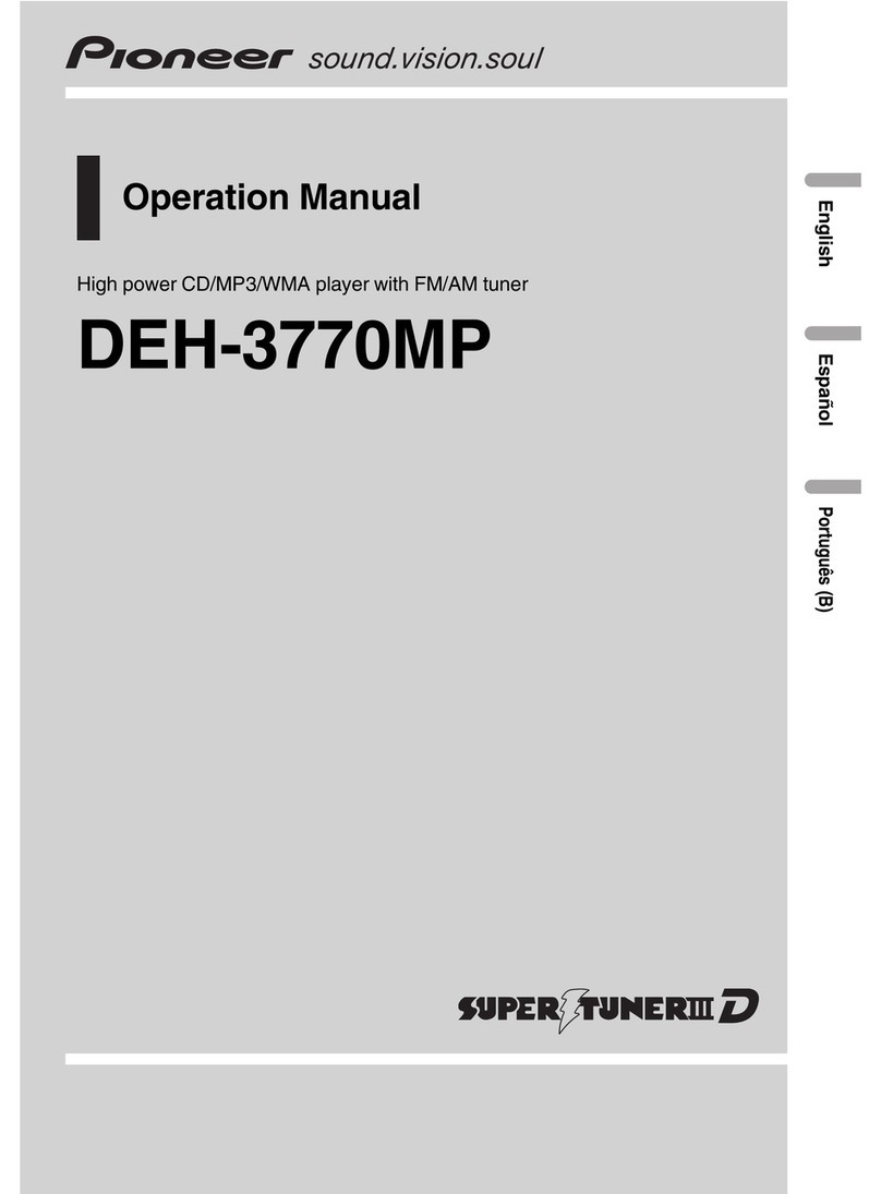 Pioneer Super Tuner III D DEH-3770MP User manual