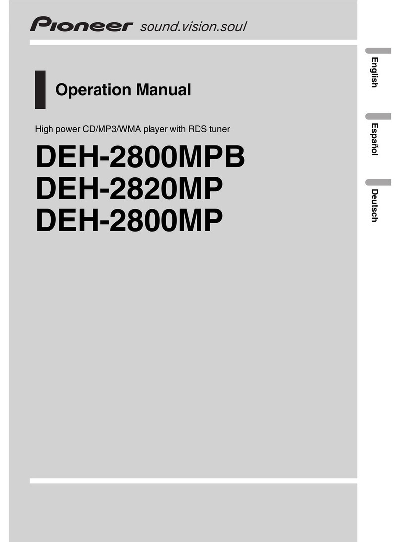 Pioneer DEH-2800MPB User manual