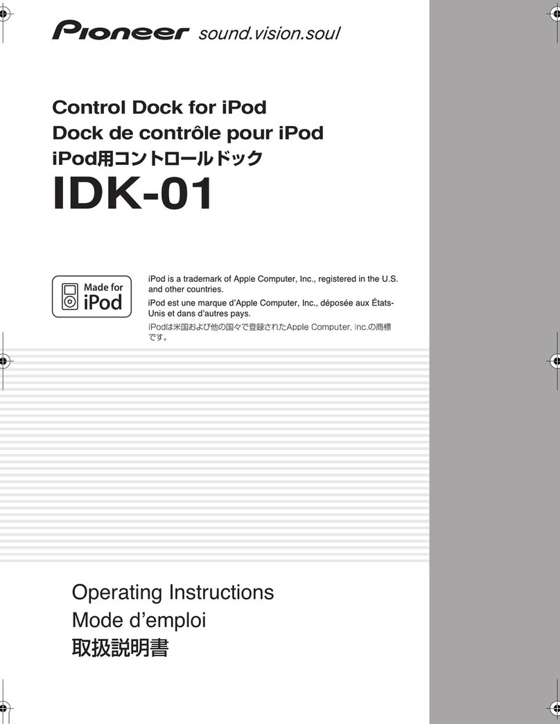 Pioneer IDK-01 - Universal iPod Dock operating instructions