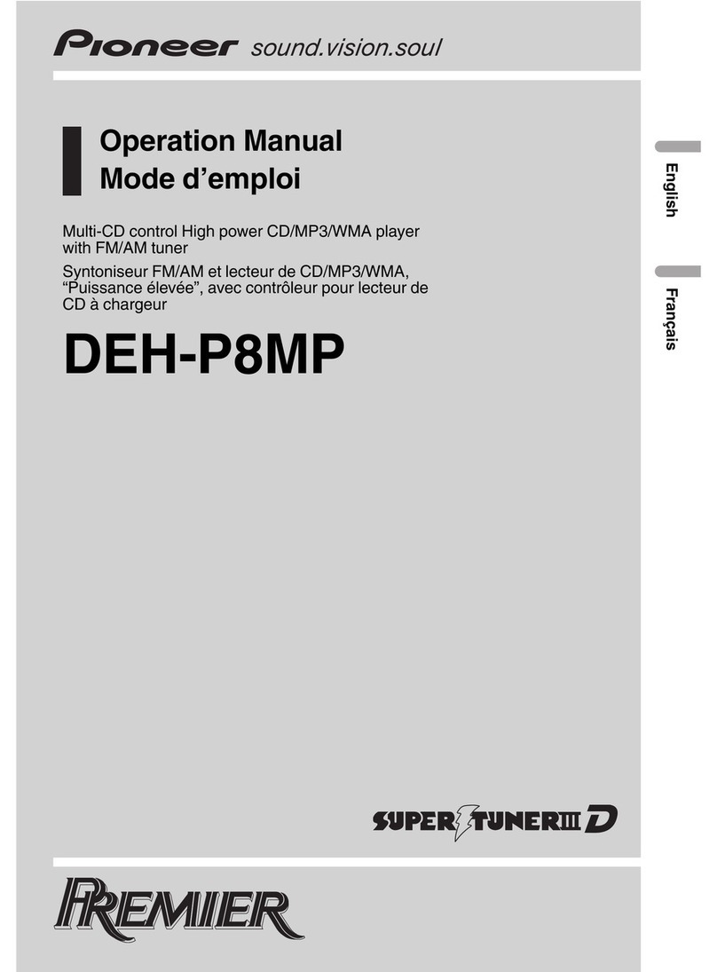 Pioneer Premier DEH-P8MP User manual