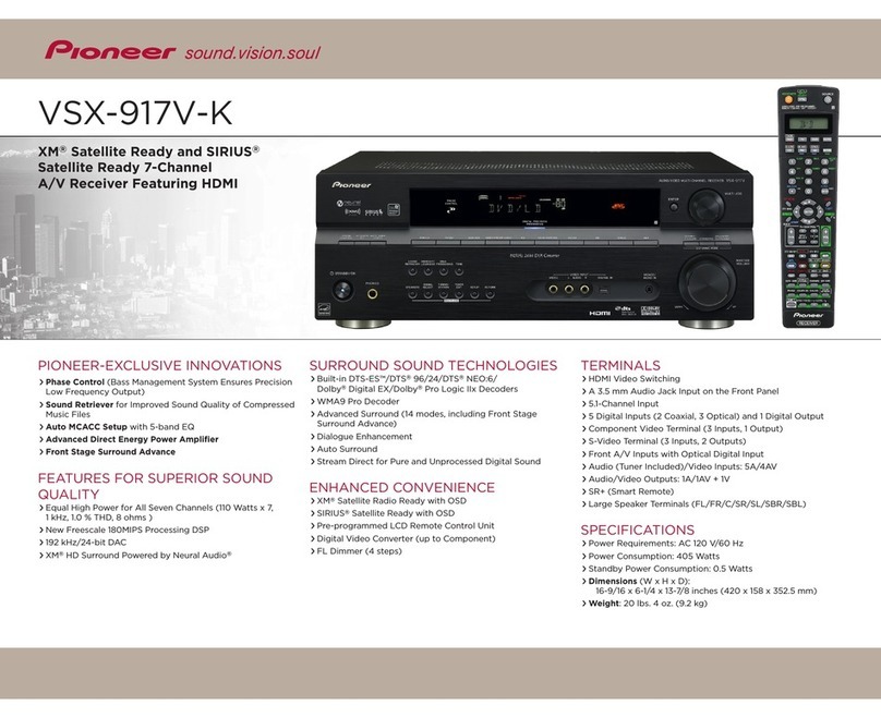 Pioneer VSX-917V-K Specifications