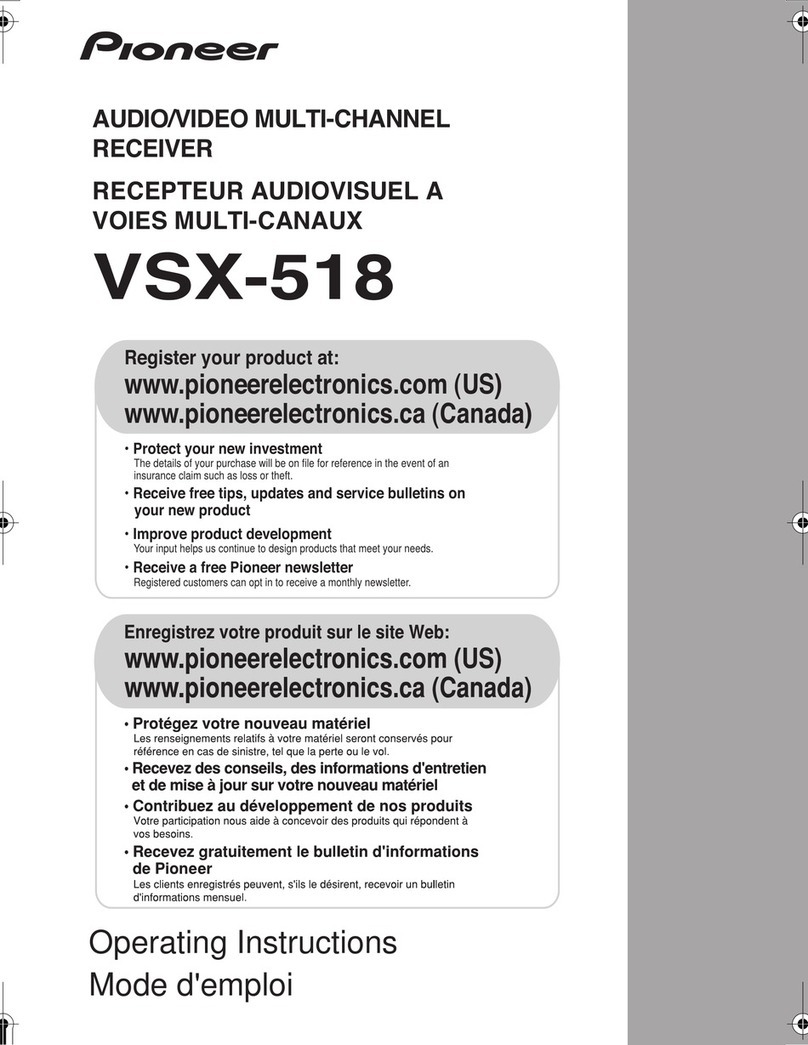 Pioneer VSX-518 operating instructions