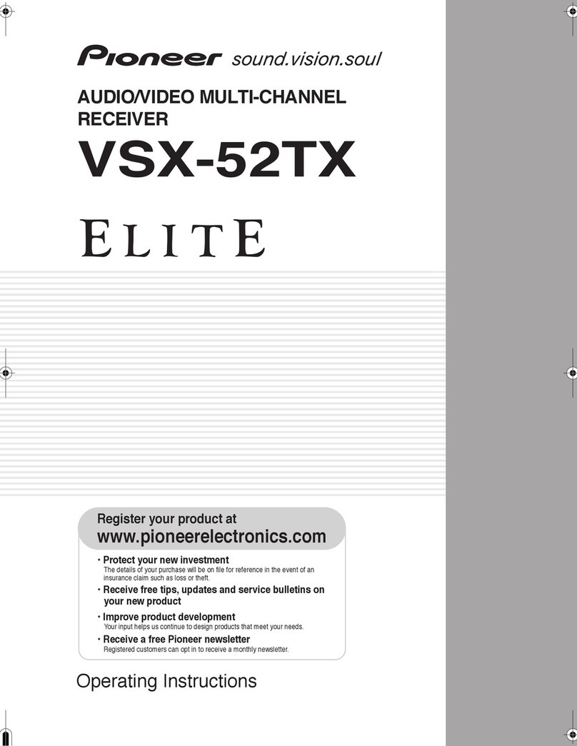 Pioneer Elite VSX-52TX operating instructions