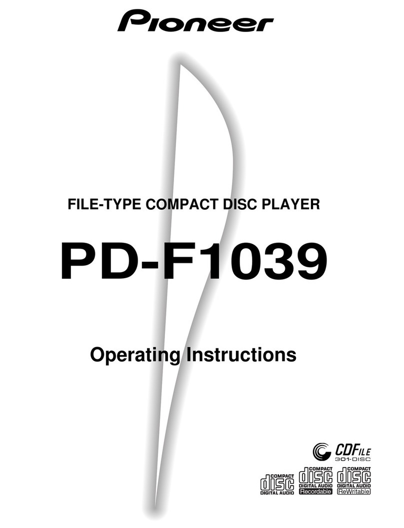 Pioneer PD-F1039 User manual Pioneer PD-F1039 User manual