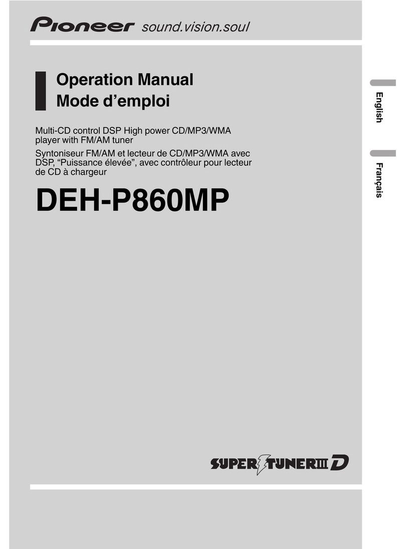 Pioneer DEH-P860MP Premier Operation manual