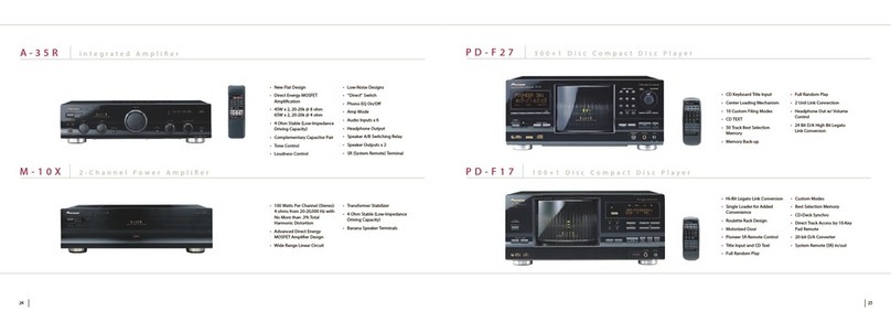 Pioneer A-35R - Elite Amplifier User manual
