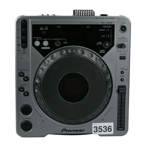 Pioneer CDJ-800 User manual