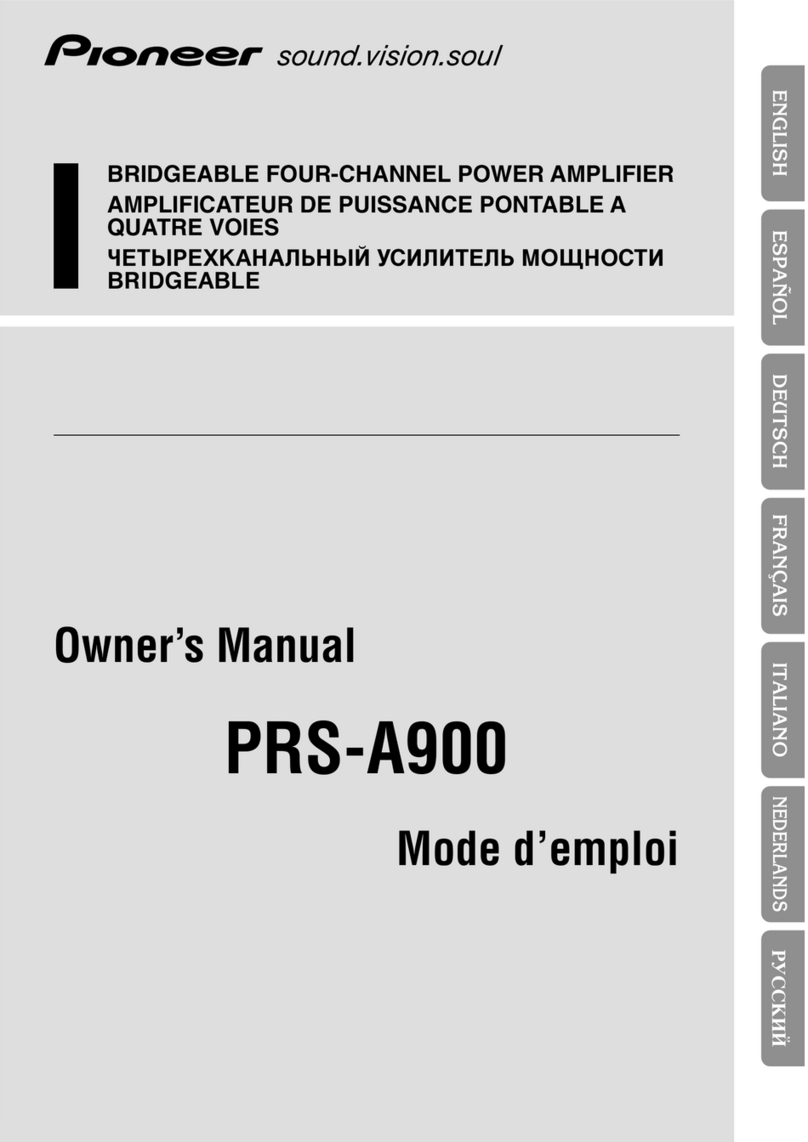 Pioneer Premier PRS-A900 owner's manual