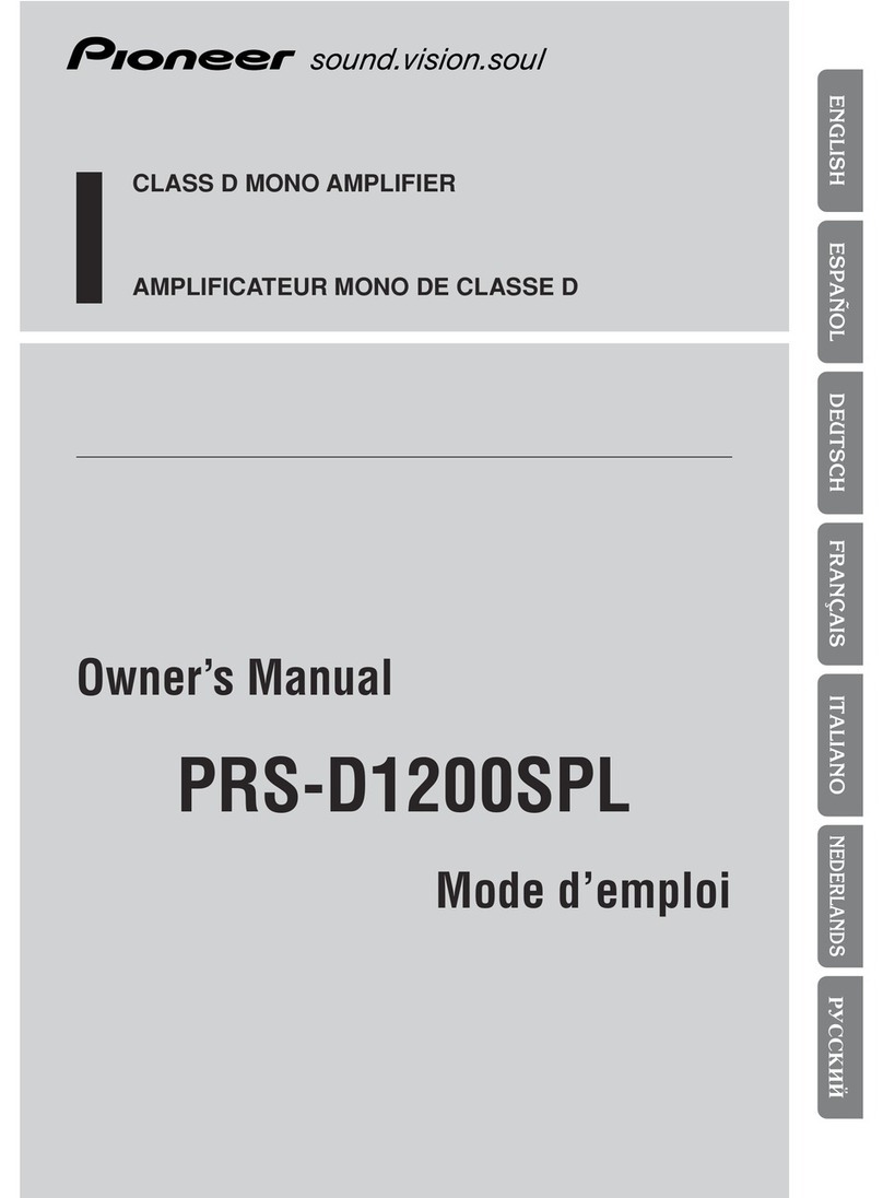 Pioneer D1200SPL owner's manual