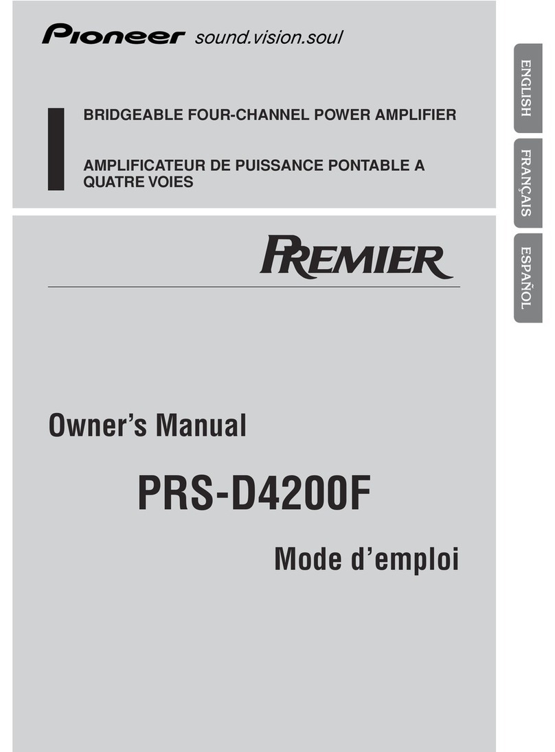 Pioneer PRS-D4200F - Premier Amplifier owner's manual