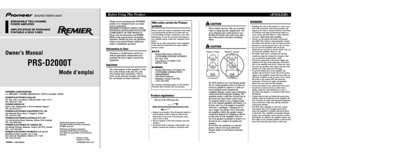 Pioneer Premier PRS-D2000T User manual