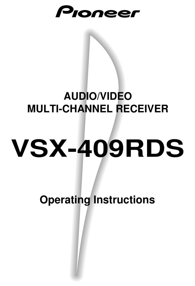 Pioneer VSX-409RDS User manual Pioneer VSX-409RDS User manual