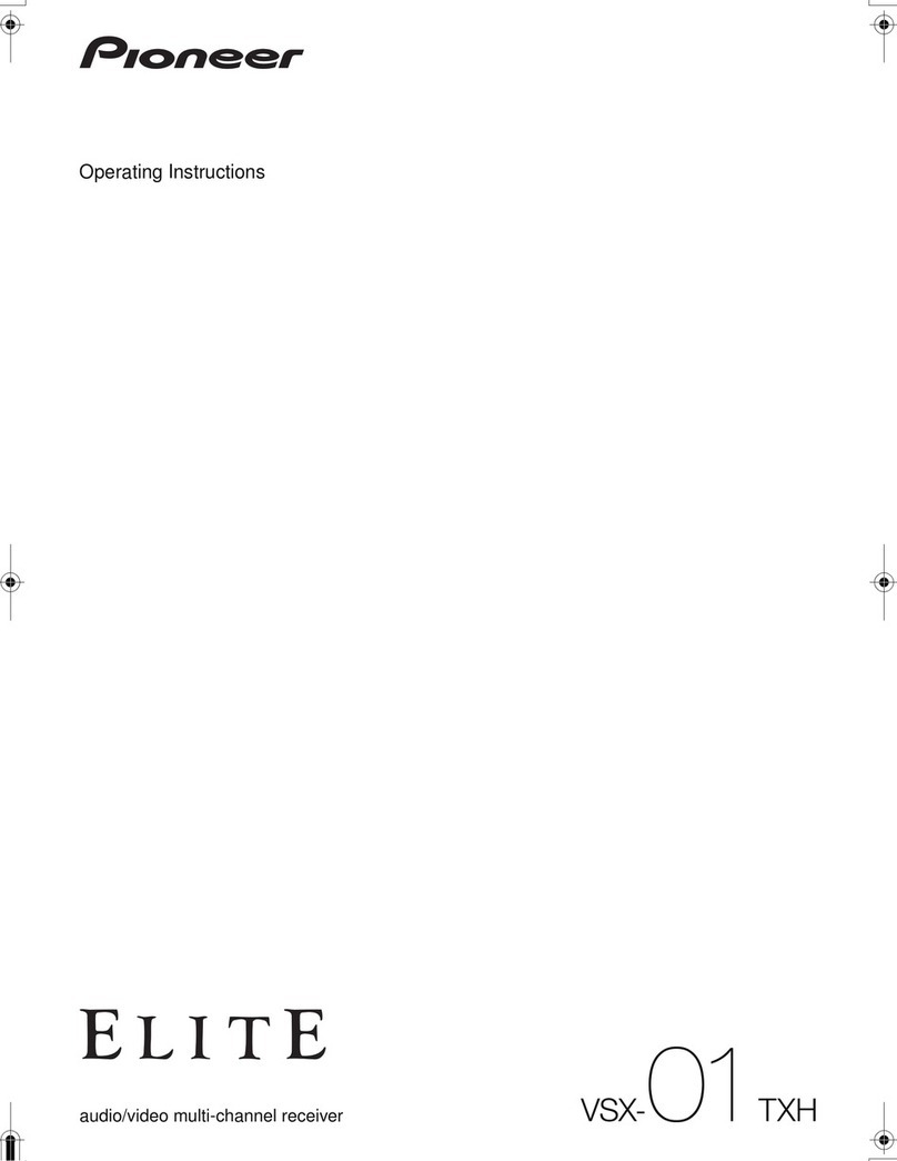 Pioneer VSX01TXH - Elite AV Receiver User manual