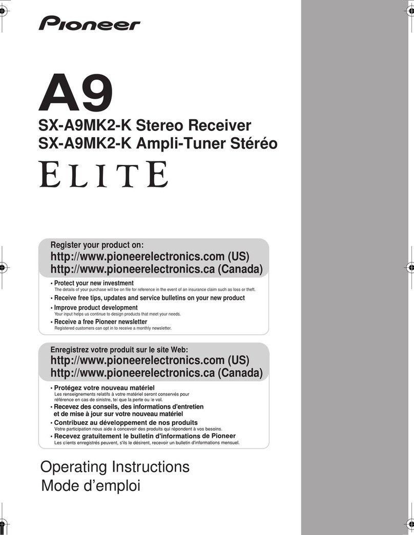 Pioneer Elite G-Clef SX-A9MK2-K operating instructions
