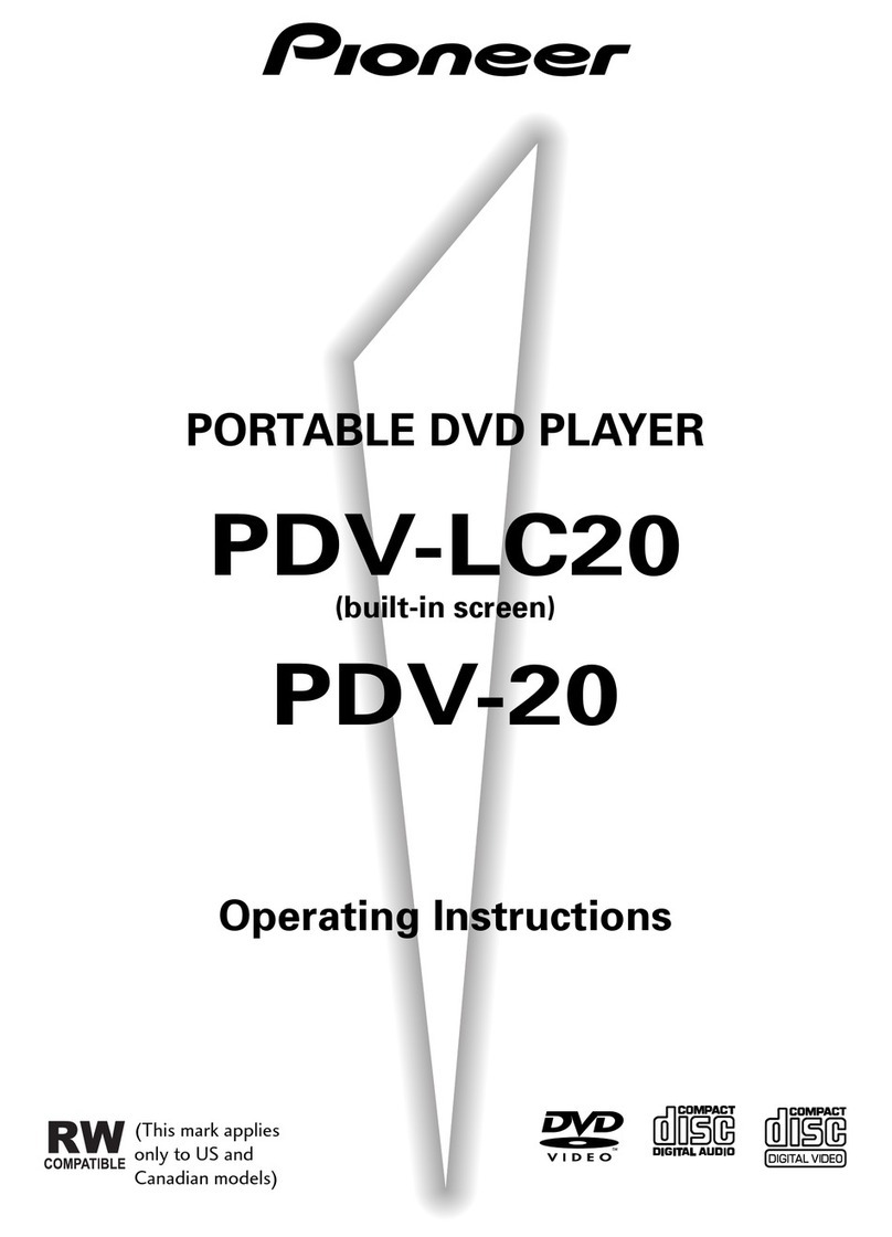 Pioneer PDV-20 operating instructions