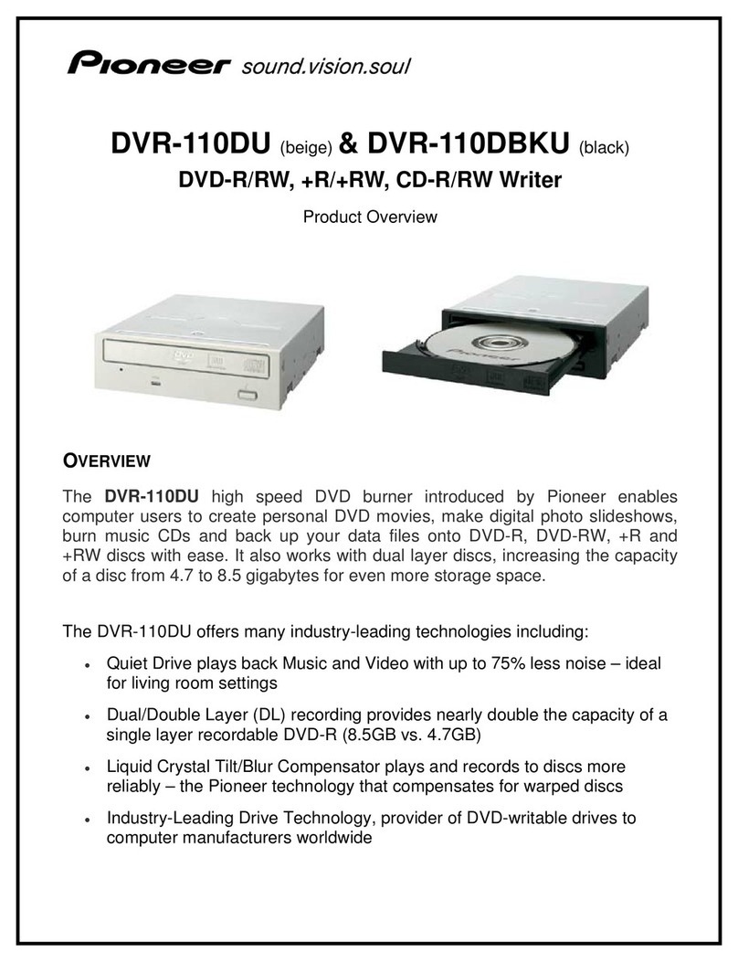 Pioneer DVR-110DBKU Specifications