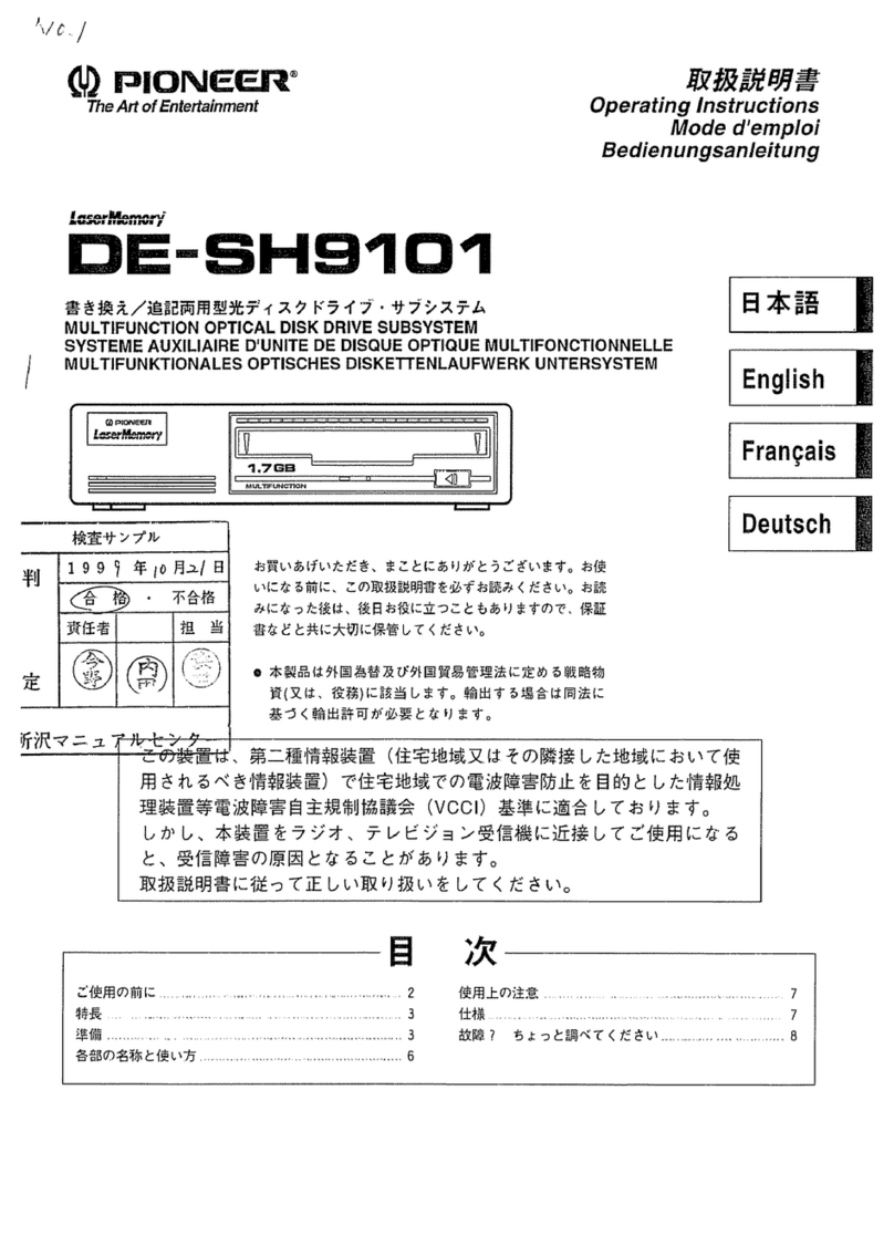 Pioneer DE-SH9101 operating instructions