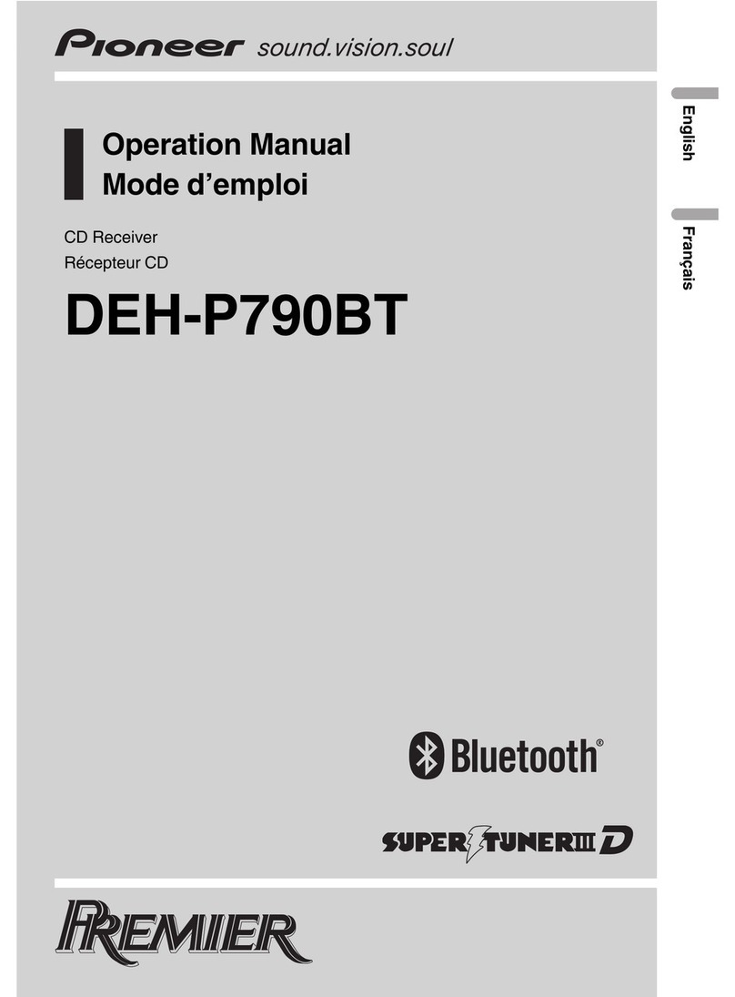 Pioneer DEH-P790BT - Premier Radio / CD User manual