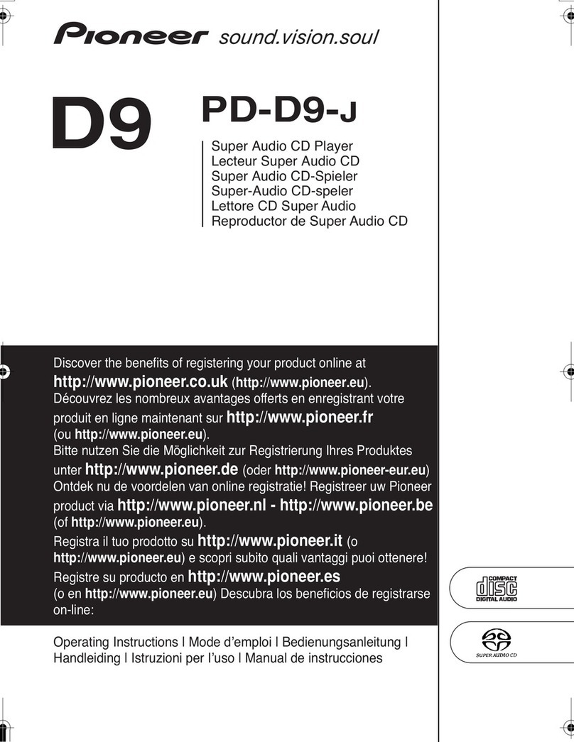 Pioneer Elite PD-D9-J User manual