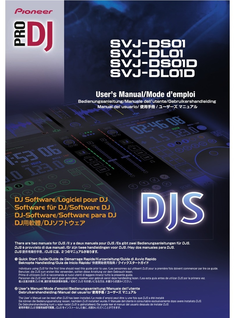 Pioneer SVJ-DL01D Pro DJ Quick start guide