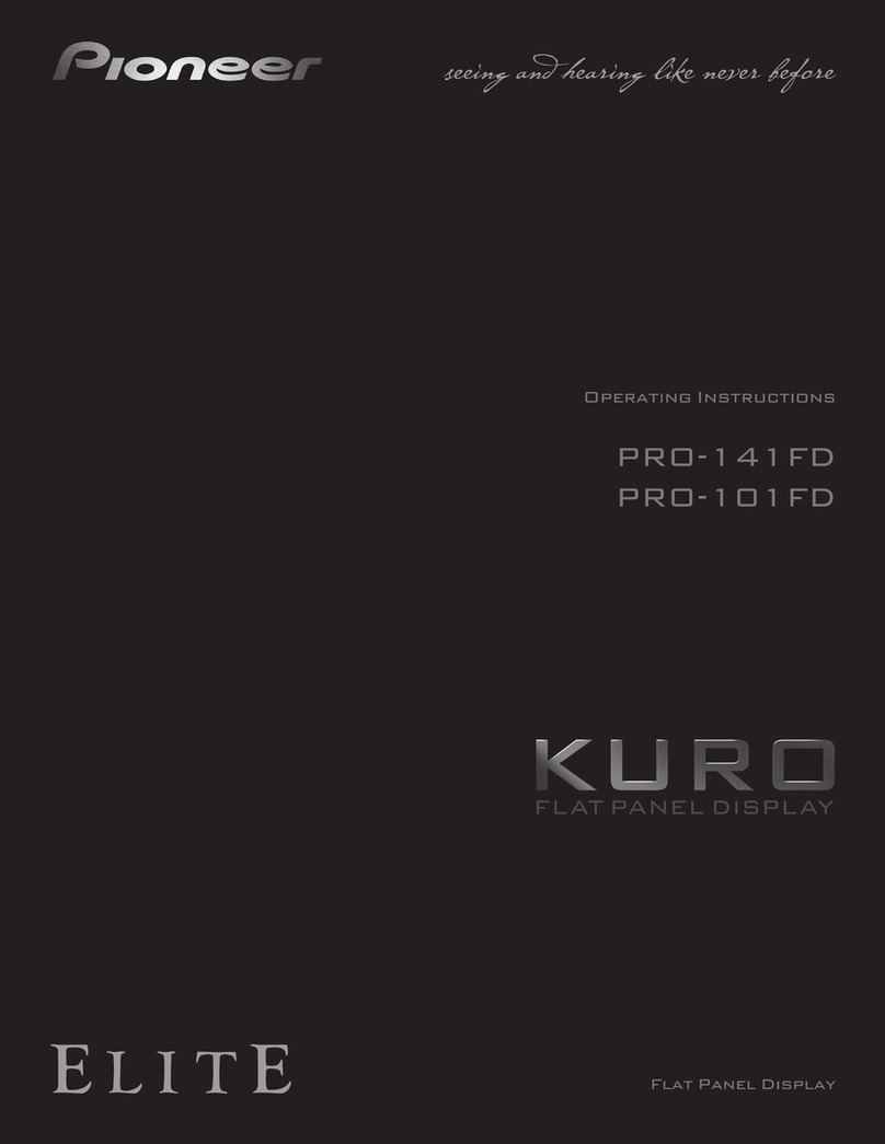 Pioneer PRO-101FD - Elite® Signature Series 50" Plasma... User manual