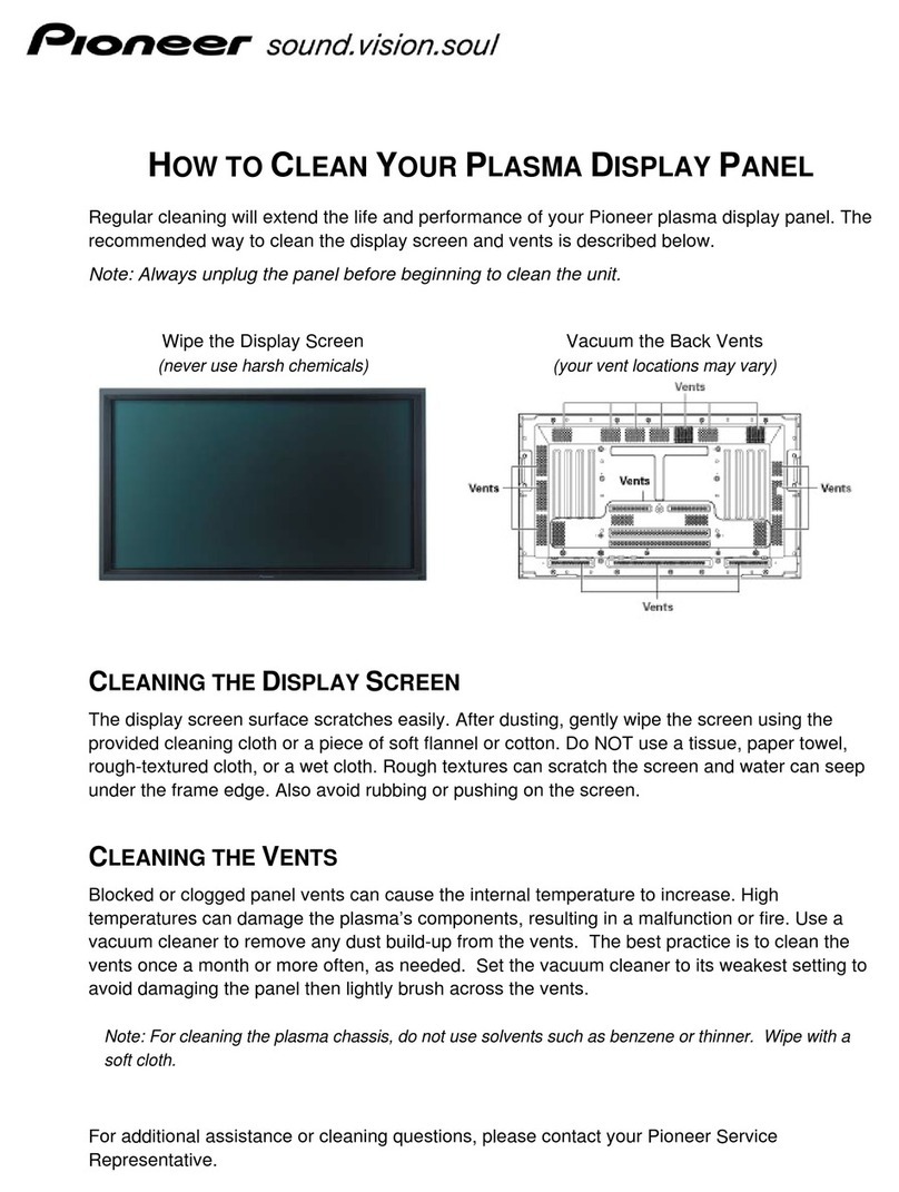 Pioneer Plasma Display Panel Assembly instructions