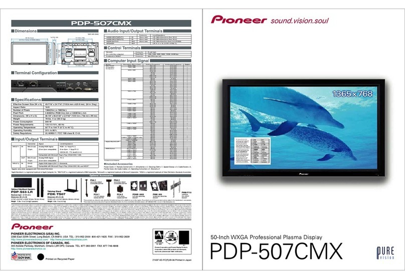Pioneer PDP 507CMX User manual