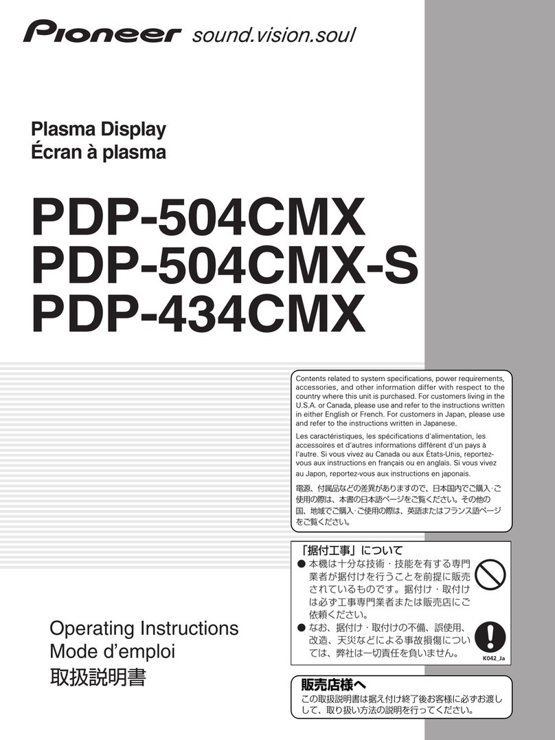 Pioneer PDP 434CMX User manual