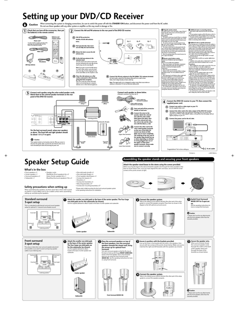 Pioneer HTZ232DVD Setup guide