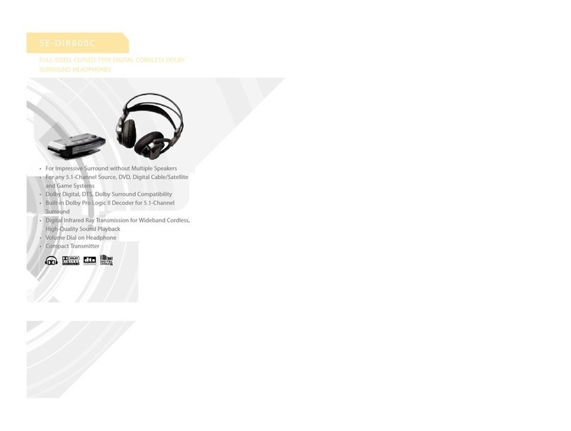 Pioneer SE-DIR800C - Headphones - Binaural brochure