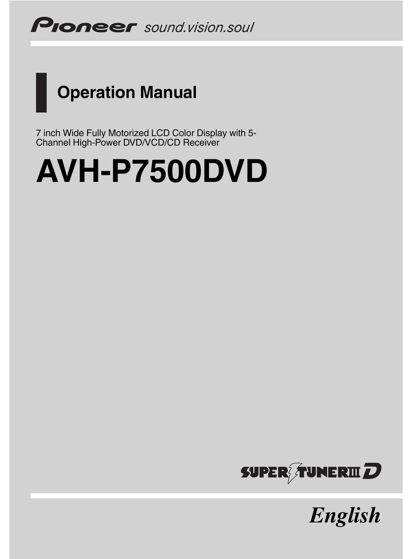 Pioneer AVH-P7500DVD Operation manual