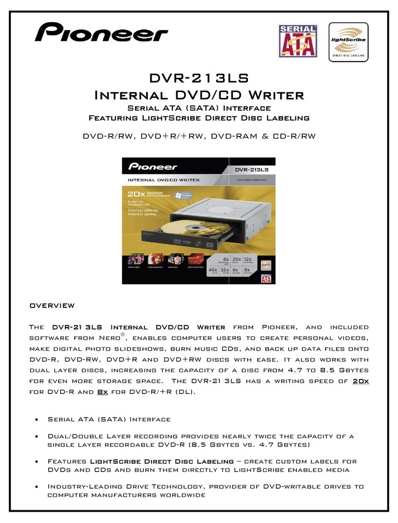 Pioneer DVR-213LS User manual Pioneer DVR-213LS User manual