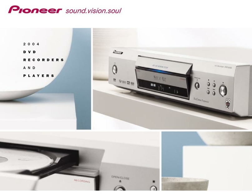 Pioneer D V D R E C O R D E R S A N D P L A Y E R S User manual