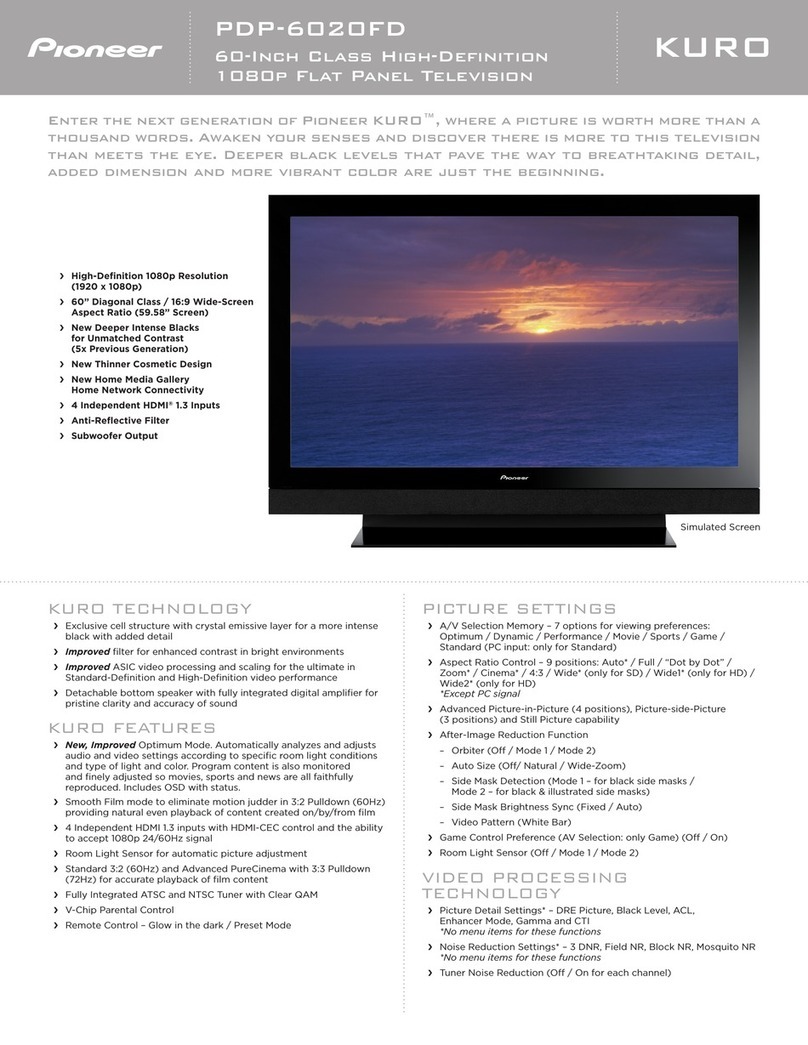 Pioneer KURO PDP 6020FD User manual