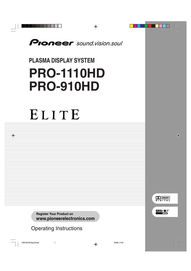 Pioneer Elite PureVision PRO 1110HD User manual