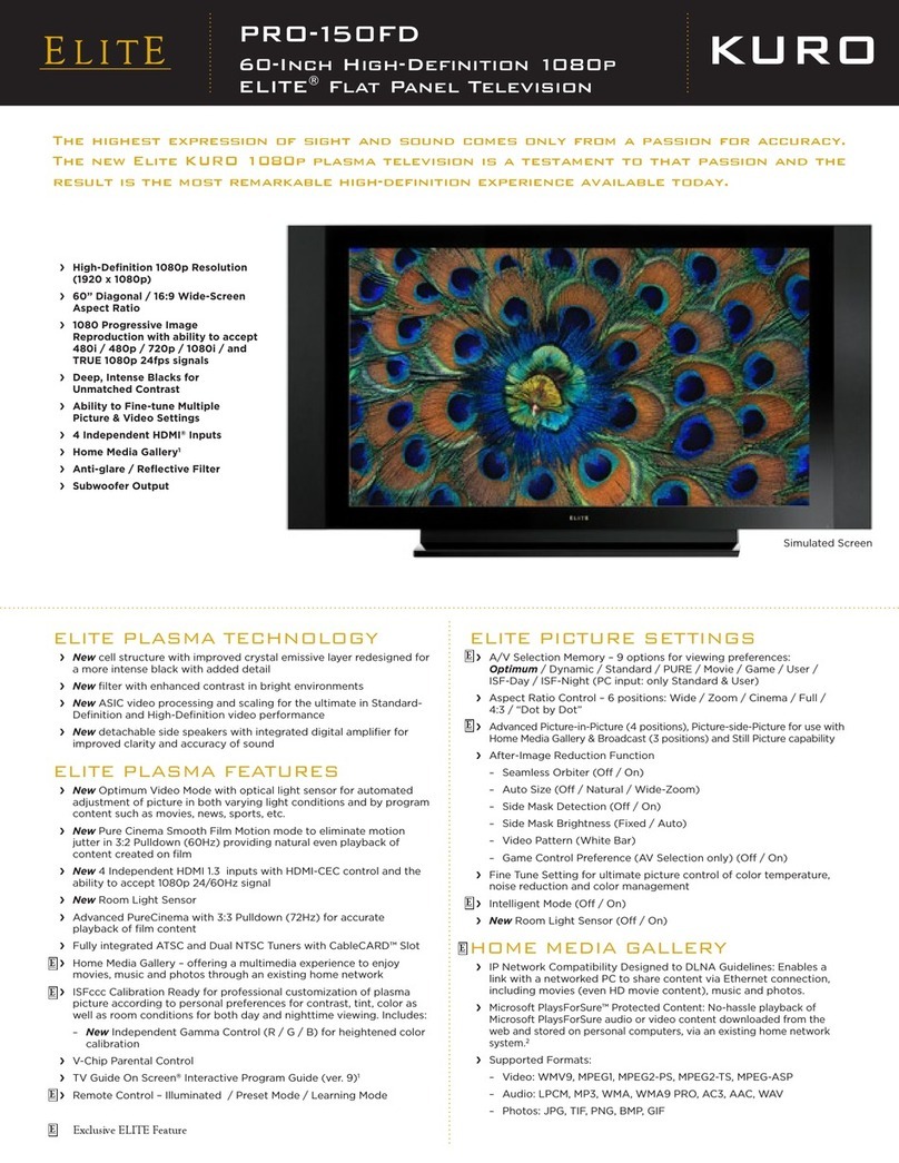 Pioneer Elite KURO PRO 150FD User manual