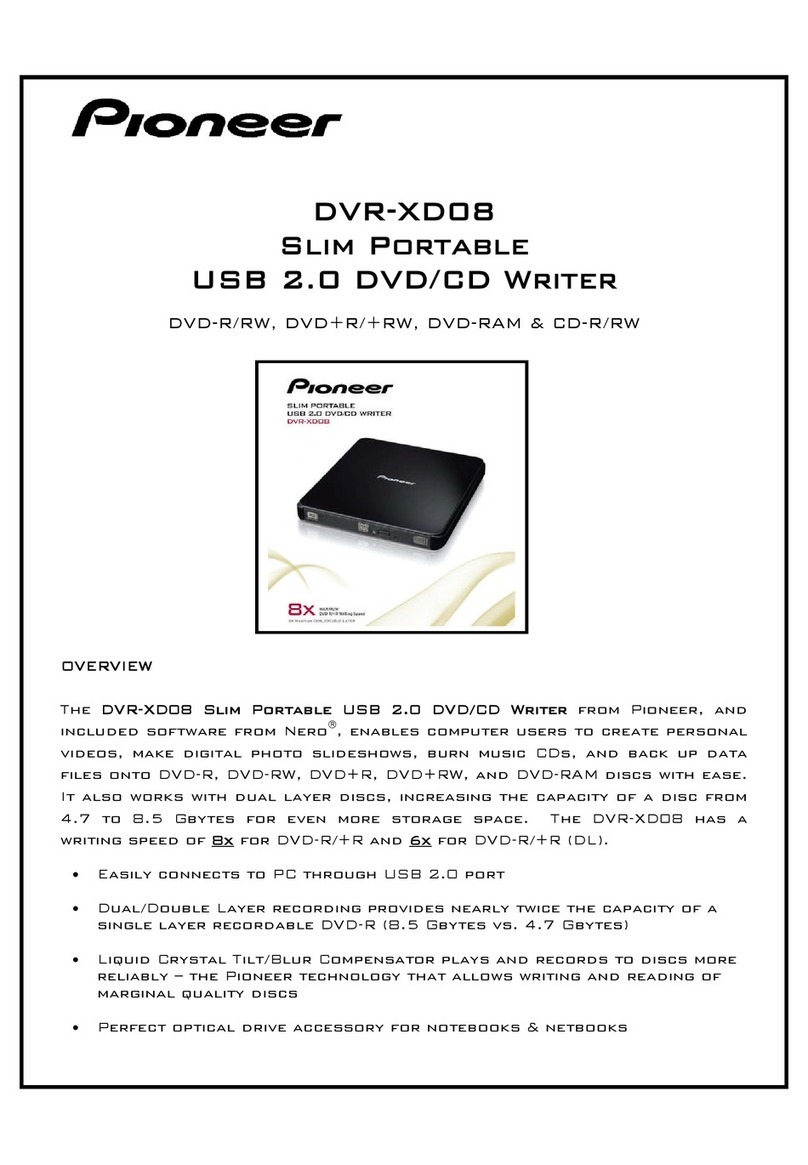 Pioneer DVR-XD08 User manual
