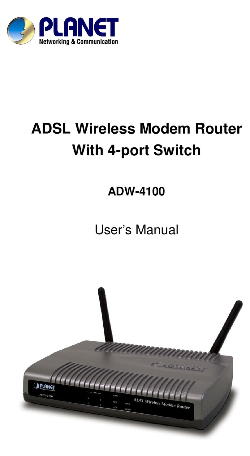 Planet ADW-4100 User manual Planet ADW-4100 User manual