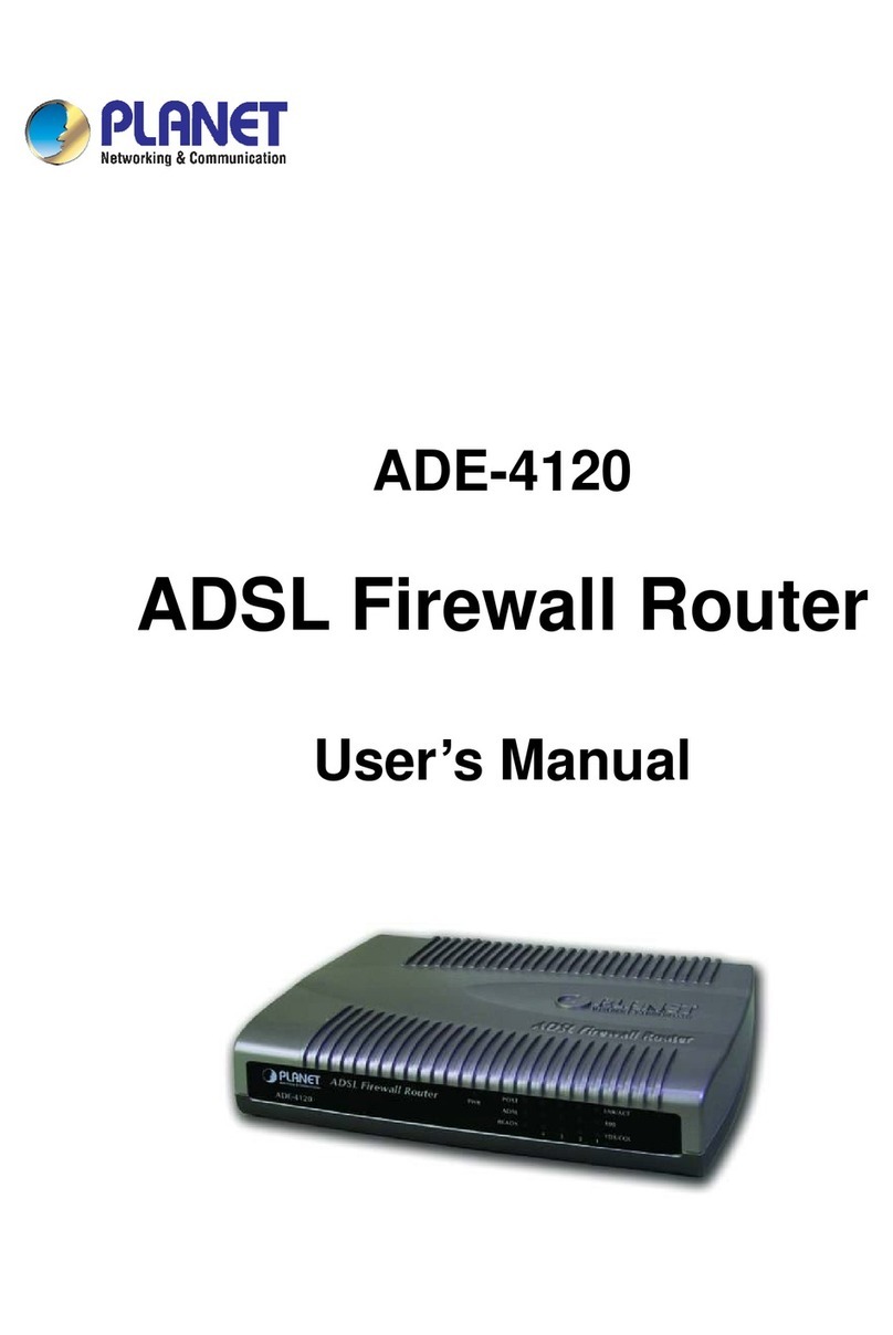 Planet ADSL Firewall Router ADE-4120 user manual