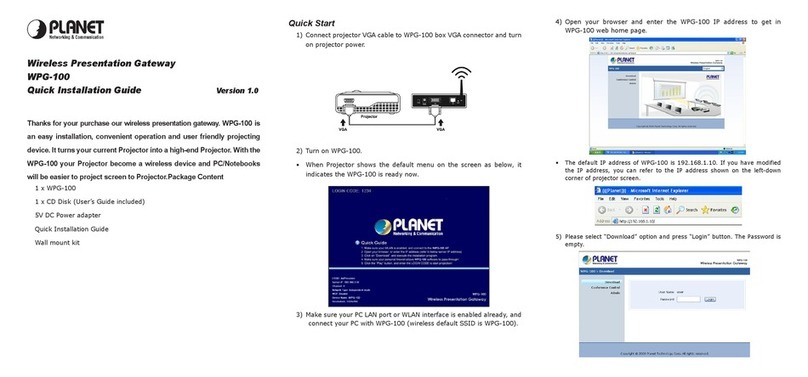 Planet WPG-100 Quick installation guide